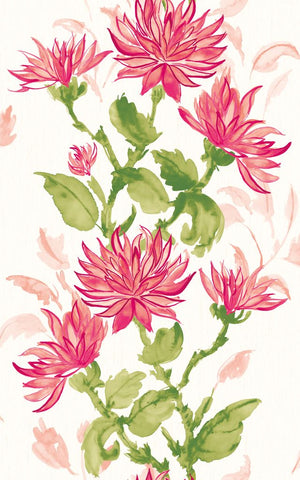 Hanashi Kiku Cerise wallpaper by Ohpopsi, a pink floral design