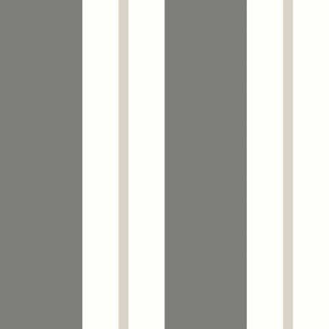 Simply Stripes Wide Multi Stripe Charcoal wallpaper by Ohpopsi, a grey striped design