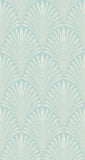 Elegance Leaf Fan Duck Egg Blue wallpaper by Hoopla Walls, a blue leaf design