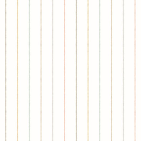 Purity Scallop Stripe Linen & Straw Mix wallpaper by Hoopla Walls, a beige striped design