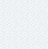 Purity Dotty Vine Wedgewood wallpaper by Hoopla Walls, a blue leaf design