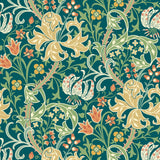 Eden Vol 1 Lily Ogee Emerald Green wallpaper by Hoopla Walls, a green damask design