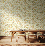 Purity Bird Song Autumn wallpaper by Hoopla Walls shown on a full wall