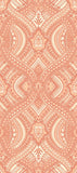 Elegance Ogee Damask Orange wallpaper by Hoopla Walls, an orange damask design