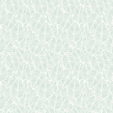 Purity Zebra Leaf Duck Egg Blue wallpaper by Hoopla Walls, a blue leaf design