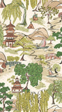 Hanashi Oka Evergreen wallpaper by Ohpopsi, a green leaf design