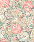 Riches of Nature Emily Rose Soft Flamingo wallpaper by Ohpopsi, a pink floral design