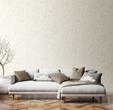 Eden Vol 2 Thistle Damask Oyster wallpaper by Hoopla Walls shown on a full wall