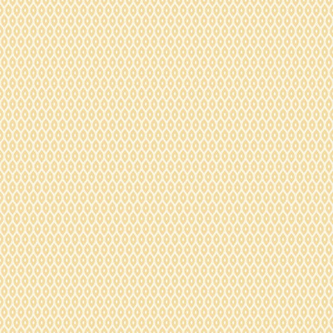 Purity Tiny Ogee Straw wallpaper by Hoopla Walls, a yellow geometric design