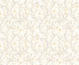 Elegance Floral Trail Stone wallpaper by Hoopla Walls, a grey floral design