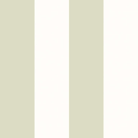 Simply Stripes Wide Stripe Sage wallpaper by Ohpopsi, a green striped design
