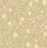 Eden Vol 2 Fruit & Foliage Olive & Clay wallpaper by Hoopla Walls, a green leaf design