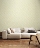 Purity Zebra Leaf Soft Lime wallpaper by Hoopla Walls shown on a full wall
