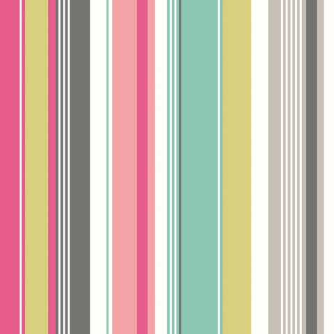 So Stripey Barcode Raspberry wallpaper by Ohpopsi, a pink striped design