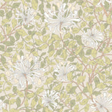 Eden Vol 1 Honeysuckle Leaf Trail Stone Natural wallpaper by Hoopla Walls, a neutral leaf design