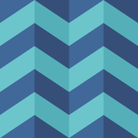 So Stripey Illusion Chevron Cerulean Mix wallpaper by Ohpopsi, a blue striped design