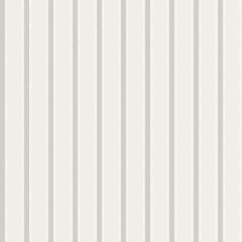 Simply Stripes Ticking Stripe Seal wallpaper by Ohpopsi, a grey striped design
