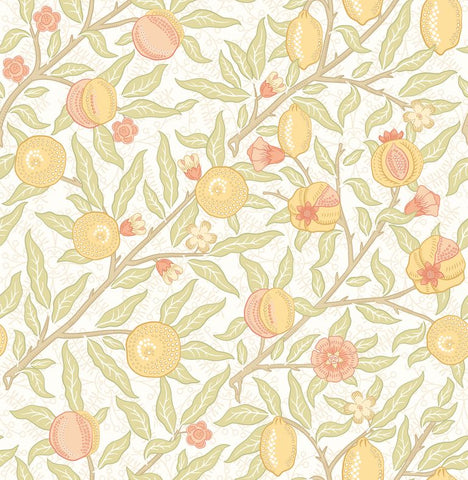 Eden Vol 2 Fruit & Foliage Citrus wallpaper by Hoopla Walls, a yellow leaf design