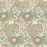 Eden Vol 2 Honeysuckle & Tulip Sage & Mocha wallpaper by Hoopla Walls, a green floral design