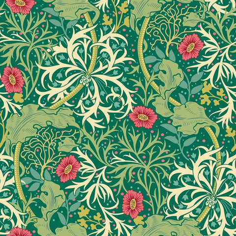 Eden Vol 1 Seaweed Garden Emerald wallpaper by Hoopla Walls, a green leaf design