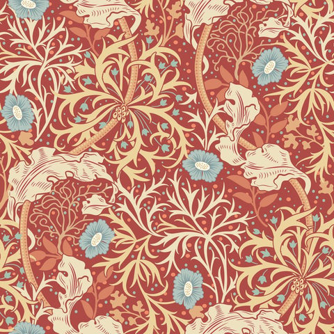 Eden Vol 1 Seaweed Garden Spice wallpaper by Hoopla Walls, an orange leaf design