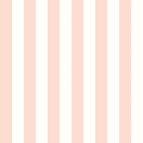 Simply Stripes Candy Stripe Blush wallpaper by Ohpopsi, a pink striped design