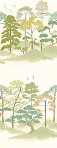 Hanashi Kigi Olivine wallpaper by Ohpopsi, a green leaf design