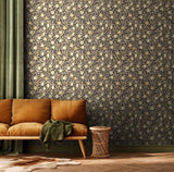 Eden Vol 2 Fruit & Foliage Coffee wallpaper by Hoopla Walls shown on a full wall