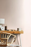 Elegance Tiny Stripe Rose wallpaper by Hoopla Walls shown on a full wall