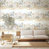 Hanashi Kigi Bisque wallpaper by Ohpopsi shown on a full wall