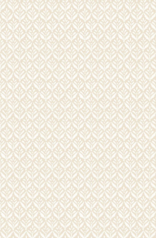 Purity Mini Leaf Linen wallpaper by Hoopla Walls, a beige leaf design