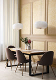 Elegance Leaf Vine Butter wallpaper by Hoopla Walls shown on a full wall