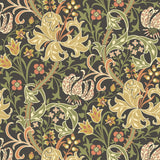 Eden Vol 1 Lily Ogee Black wallpaper by Hoopla Walls, a grey damask design
