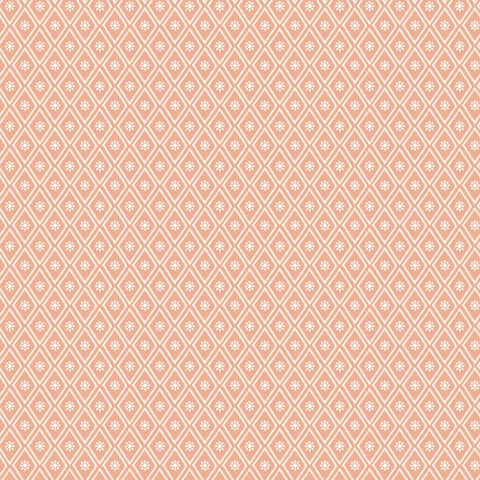 Purity Ditsy Diamond Salmon wallpaper by Hoopla Walls, a coral geometric design
