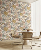 Hanashi Oka Perfect Almond wallpaper by Ohpopsi shown on a full wall