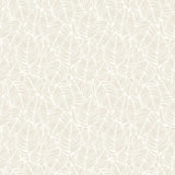 Purity Zebra Leaf Linen wallpaper by Hoopla Walls, a beige leaf design