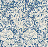 Eden Vol 1 Chrysanthemum Indigo Blue wallpaper by Hoopla Walls, a blue floral design