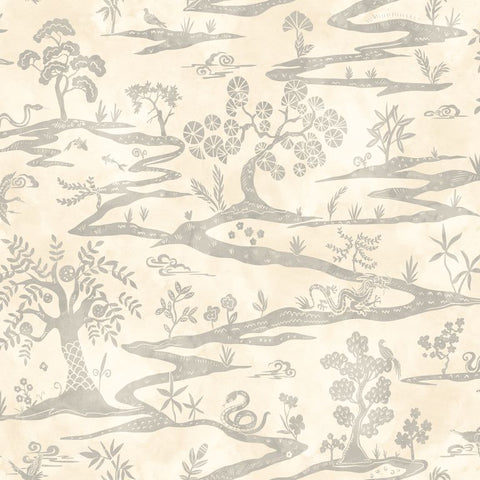 Hanashi Kaiwa Wolf Mist wallpaper by Ohpopsi, a grey leaf design
