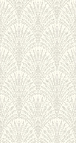 Elegance Leaf Fan Grey wallpaper by Hoopla Walls, a grey leaf design