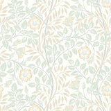 Eden Vol 1 Rosehip Trail Soft Mint wallpaper by Hoopla Walls, a green floral design