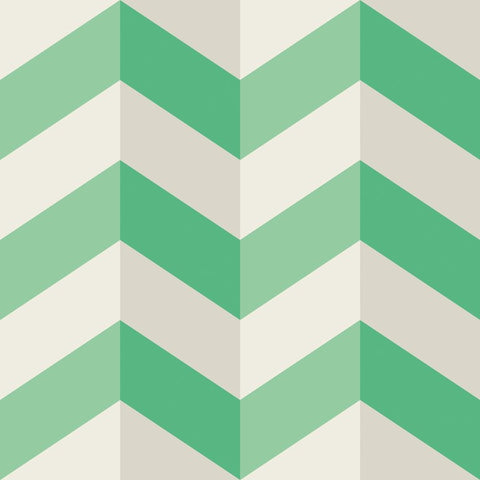 So Stripey Illusion Chevron Jade Twist wallpaper by Ohpopsi, a green striped design
