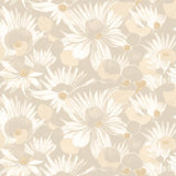 Hanashi Suiren Champagne wallpaper by Ohpopsi, a beige floral design