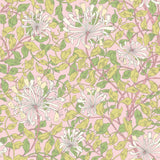 Eden Vol 1 Honeysuckle Leaf Trail Soft Pink wallpaper by Hoopla Walls, a pink leaf design