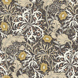 Eden Vol 1 Seaweed Garden Slate wallpaper by Hoopla Walls, a grey leaf design