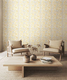 Eden Vol 1 Rosehip Trail Warm Natural wallpaper by Hoopla Walls in a styled living room