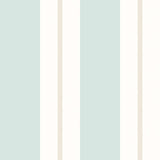 Simply Stripes Wide Multi Stripe Seafoam wallpaper by Ohpopsi, a teal striped design