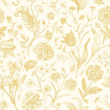 Purity Floral Toile Rich Butter wallpaper by Hoopla Walls, a yellow toile design