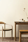 Elegance Ditsy Leaf Stripe Linen wallpaper by Hoopla Walls shown on a full wall