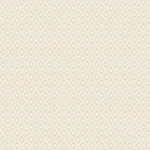 Purity Ditsy Diamond Parchment wallpaper by Hoopla Walls, a beige geometric design
