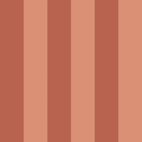 Simply Stripes Bloc Stripe Spice wallpaper by Ohpopsi, a terracotta striped design
